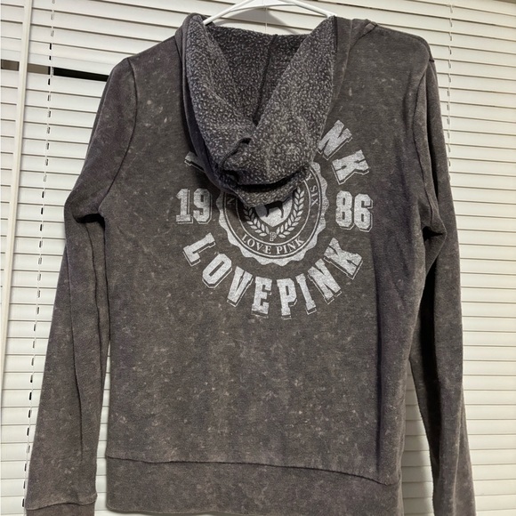 PINK Victoria's Secret Charcoal Zip-Up Jacket - Picture 2 of 3
